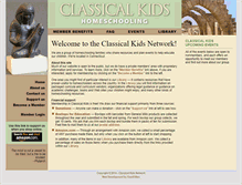 Tablet Screenshot of classicalkids.net